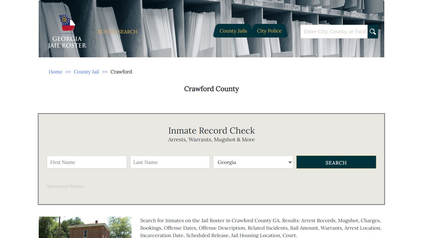 Crawford County - Georgia Jail Inmate Search