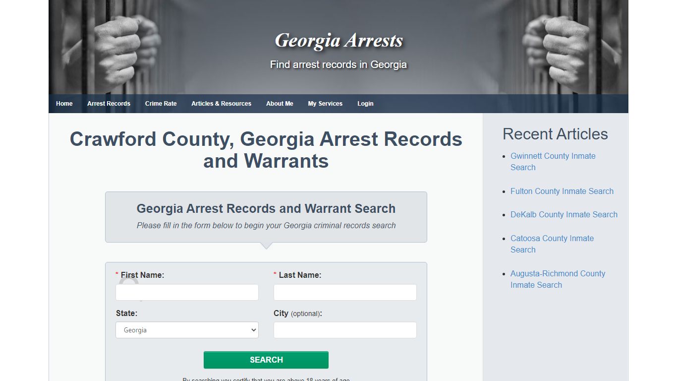 Crawford County, Georgia Arrest Records and Warrants